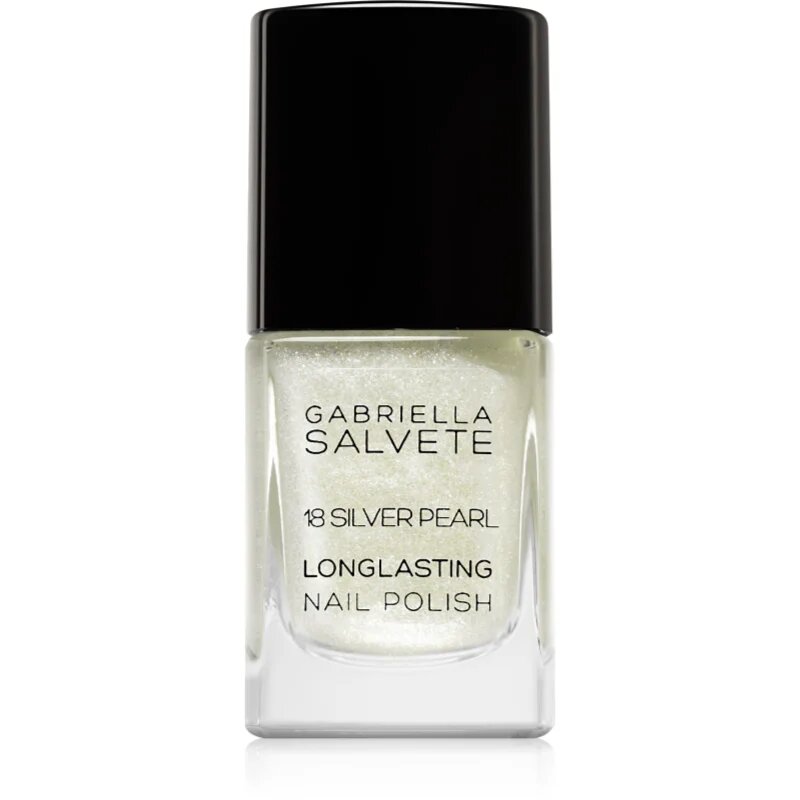 Gabriella Salvete Longlasting Enamel dlouhotrvající lak na nehty s perleťovým leskem odstín 18 Silver Pearl 11 ml