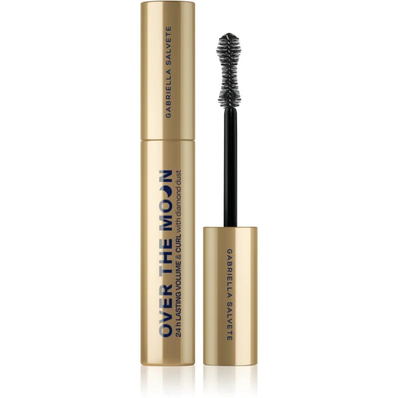 Gabriella Salvete Over The Moon 24H Volume & Curl dlouhotrvající řasenka pro objem s diamantovým práškem odstín Black 9.5 ml