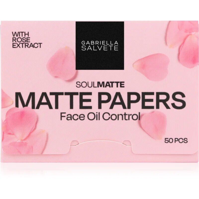 Gabriella Salvete SoulMatte Rose Extract matující papírky s růžovým olejem 50 ks