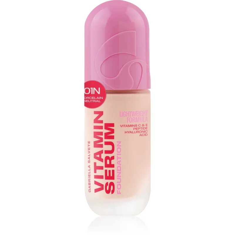 Gabriella Salvete Vitamin Serum Foundation lehký make-up s vyživujícím účinkem odstín 01N Porcelain Neutral 30 ml