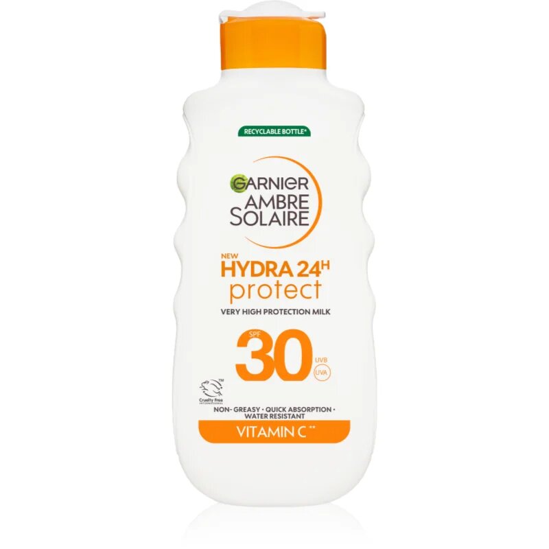 Garnier Ambre Solaire Hydra 24h ochranné opalovací mléko s hydratačním účinkem SPF 30 175 ml