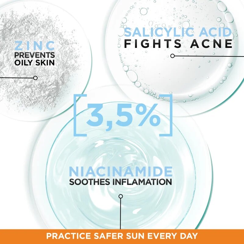 Garnier Ambre Solaire Super UV Niacinamide lehký ochranný fluid proti nedokonalostem pleti SPF 50+ 40 ml