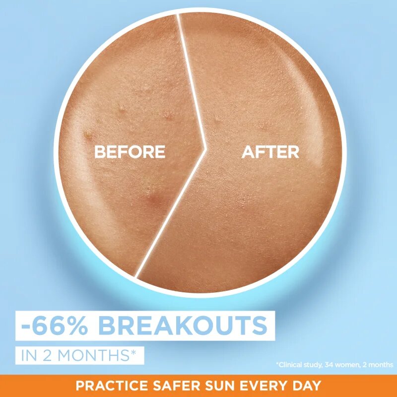 Garnier Ambre Solaire Super UV Niacinamide lehký ochranný fluid proti nedokonalostem pleti SPF 50+ 40 ml