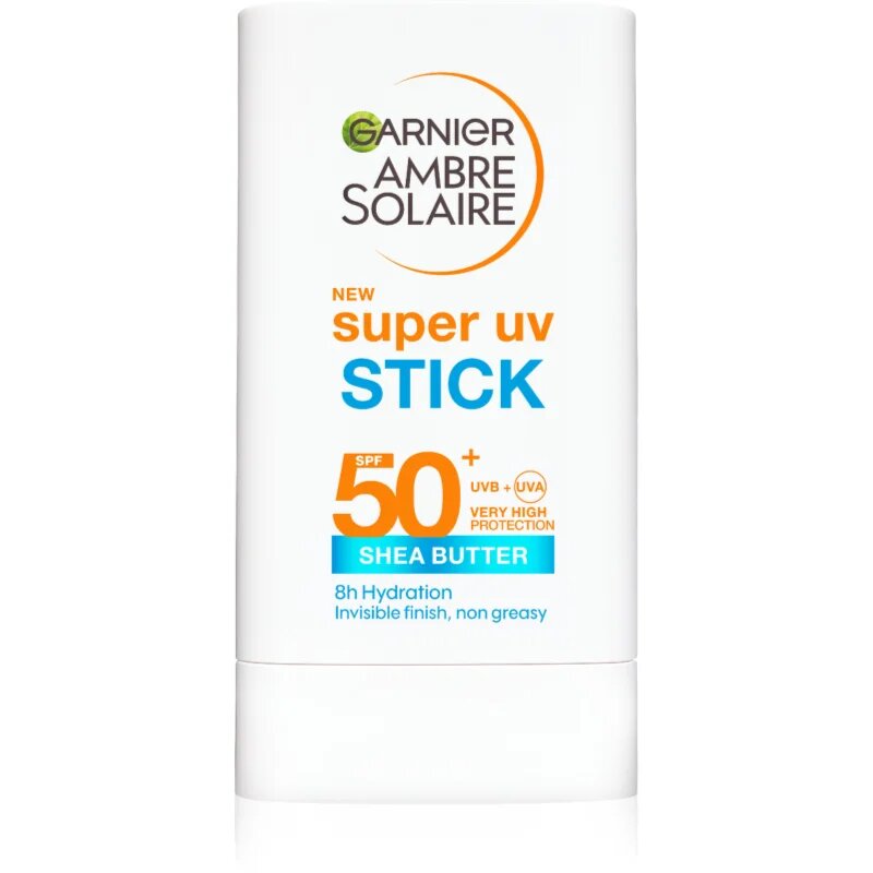 Garnier Ambre Solaire Super UV opalovací tyčinka na tělo a obličej SPF 50+ 18 g