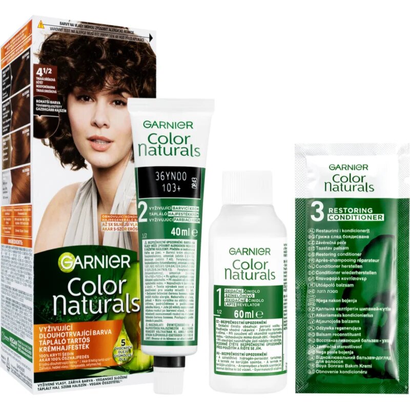Garnier Color Naturals Creme barva na vlasy odstín 4.12 Pure Chocolate 1 ks
