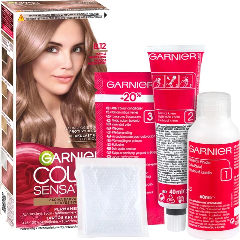 Garnier Color Sensation barva na vlasy odstín 8.12 Light Roseblonde 1 ks