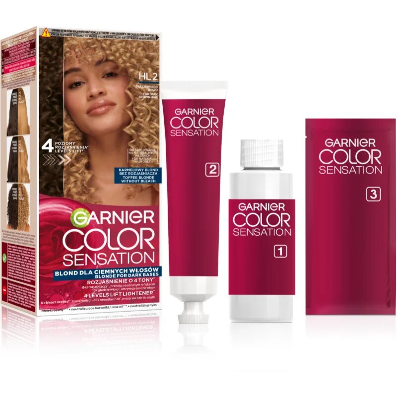 Garnier Color Sensation barva na vlasy pro zesvětlení vlasů odstín HL2 Dark Brown Hair 1 ks