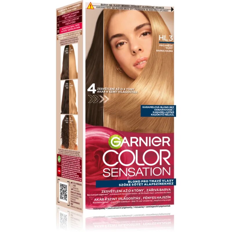 Garnier Color Sensation barva na vlasy pro zesvětlení vlasů odstín HL3 Brown Hair 1 ks