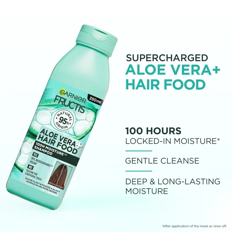 Garnier Fructis Aloe Vera Hair Food hydratační šampon pro normální až suché vlasy 350 ml