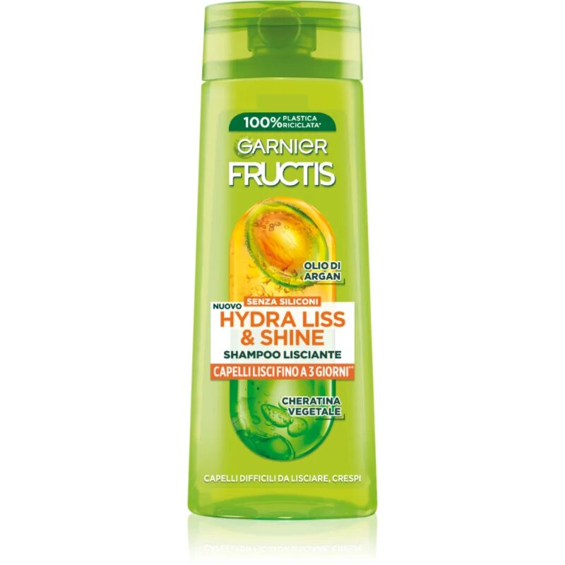 Garnier Fructis Hydra Liss & Shine šampon pro nepoddajné vlasy 250 ml