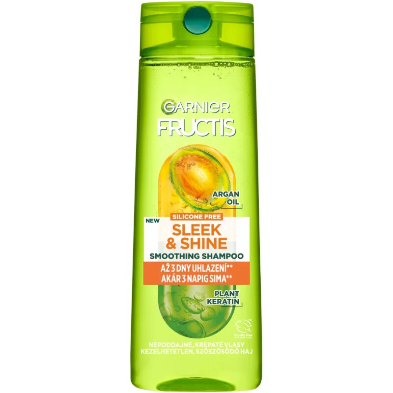 Garnier Fructis Sleek & Shine šampon pro nepoddajné a krepatějící se vlasy 250 ml