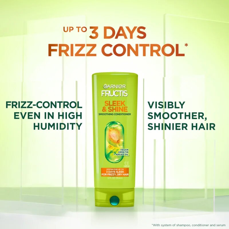 Garnier Fructis Sleek & Shine šampon pro nepoddajné a krepatějící se vlasy 400 ml
