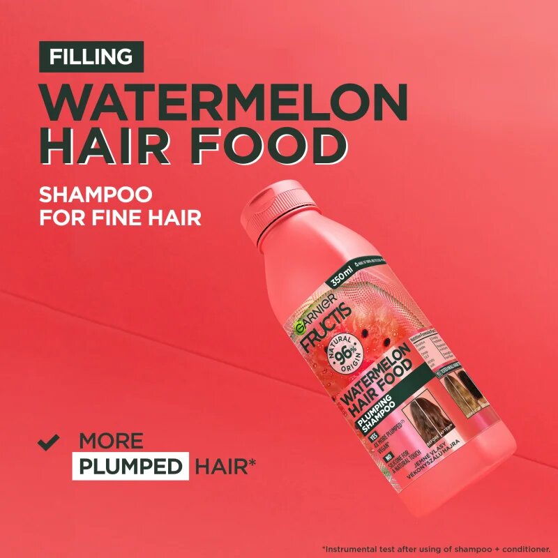 Garnier Fructis Watermelon Hair Food šampon pro jemné a zplihlé vlasy 350 ml
