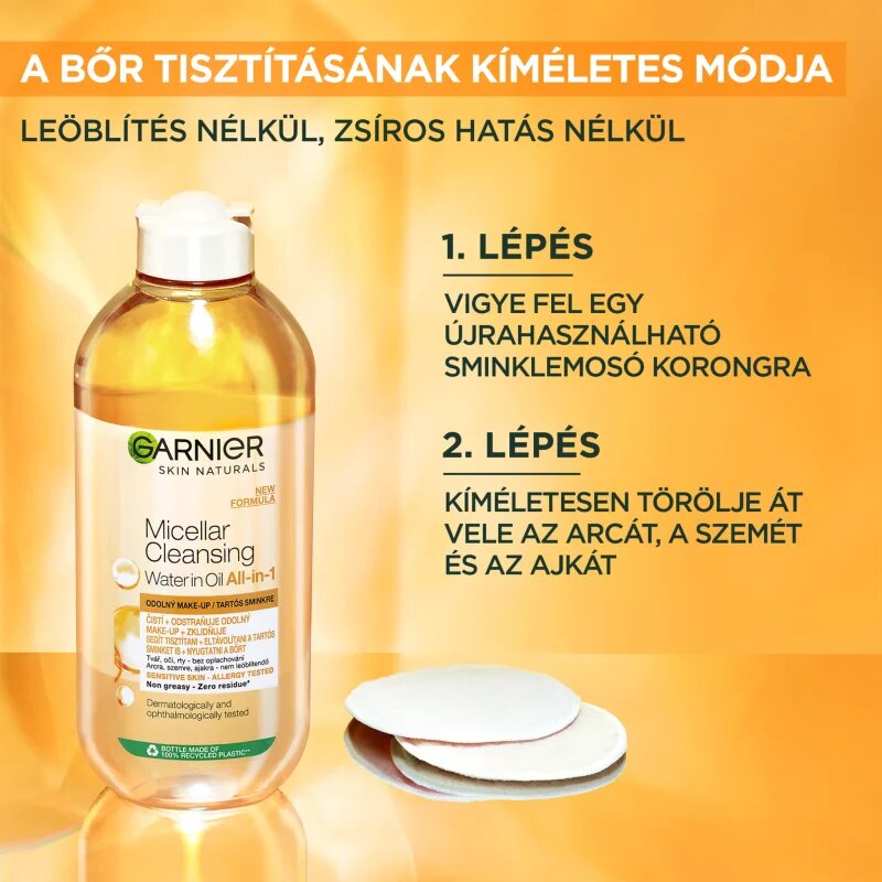 Garnier Micellar dvoufázová micelární voda 3 v 1 400 ml