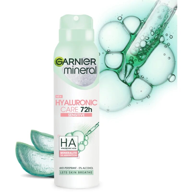 Garnier Mineral Hyaluronic Care antiperspirant ve spreji pro citlivou pokožku 150 ml