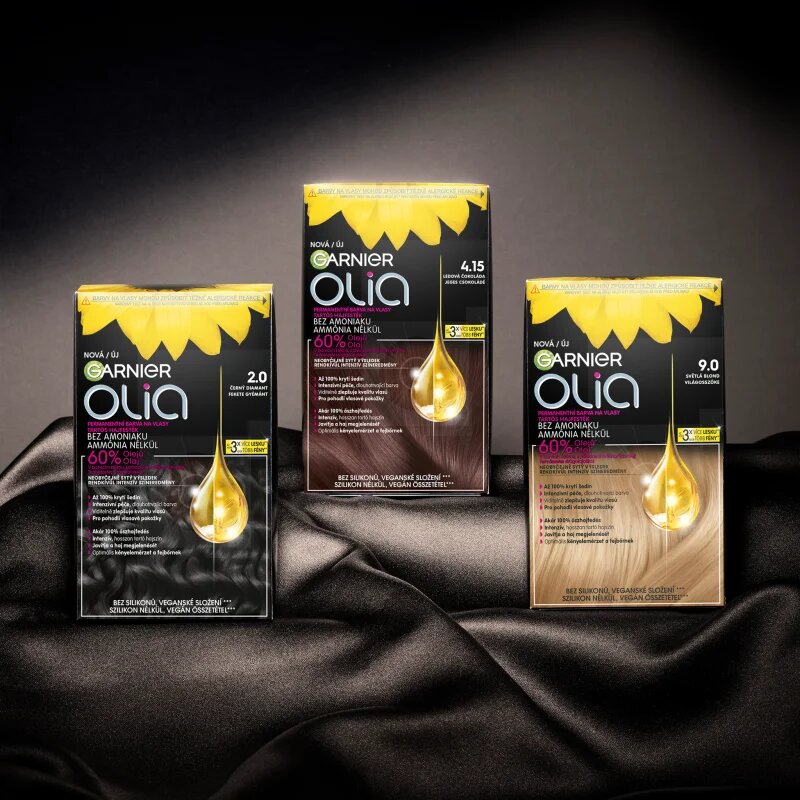 Garnier Olia Big Kit permanentní barva na vlasy odstín 9.11 Silver Smoke 1 ks