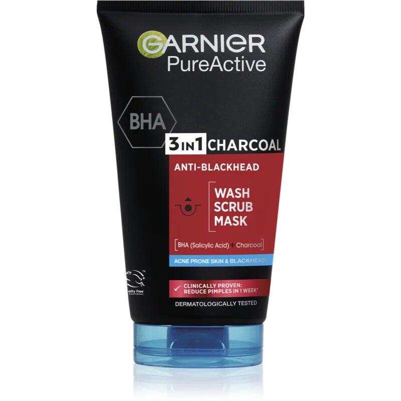 Garnier Pure Active Charcoal čisticí gel 3 v 1 proti černým tečkám 150 ml