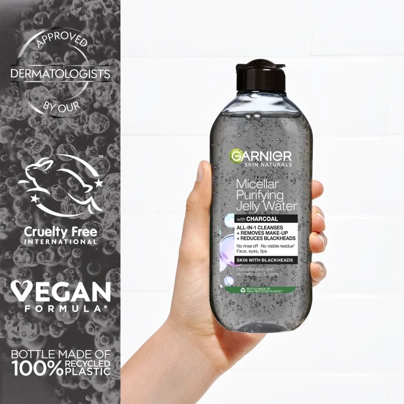 Garnier Pure Active gelová micelálrní voda s aktivním uhlím 400 ml