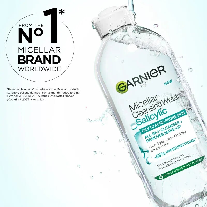 Garnier Salicylic Micellar Cleansing Water micelární čisticí voda s kyselinou salicylovou 400 ml