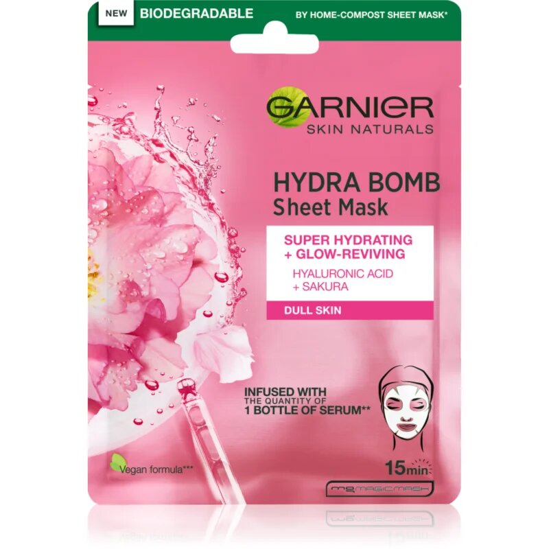 Garnier Textil Masks Hydra Bomb hydratační plátýnková maska 28 g