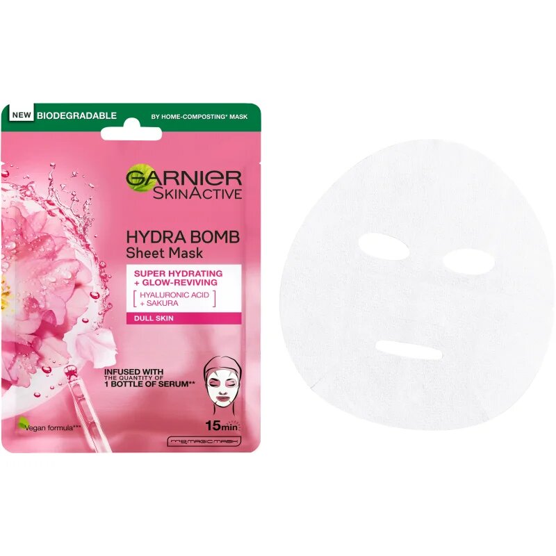 Garnier Textil Masks Hydra Bomb hydratační plátýnková maska 28 g