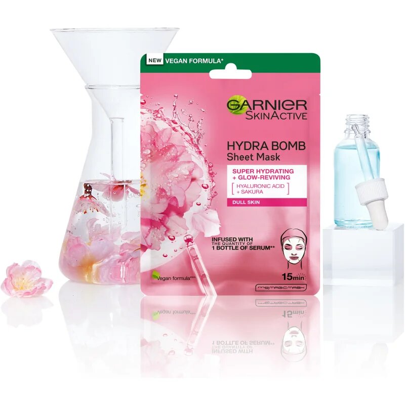 Garnier Textil Masks Hydra Bomb hydratační plátýnková maska 28 g