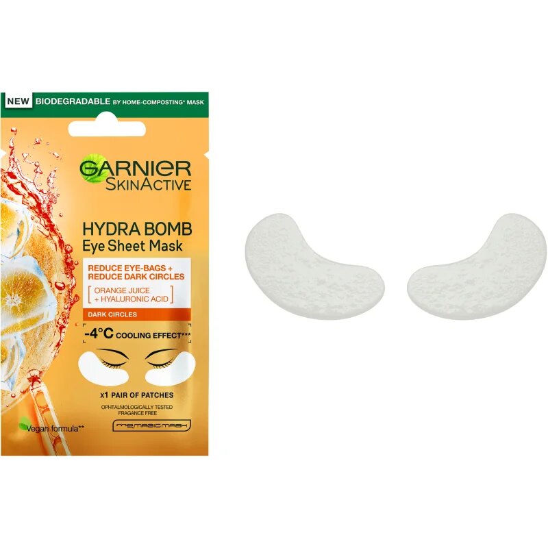 Garnier Textil Masks Hydra Bomb maska na oční okolí s kyselinou hyaluronovou 6 g