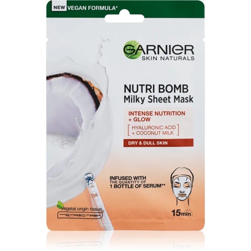 Garnier Textil Masks Nutri Bomb vyživující plátýnková maska 28 g