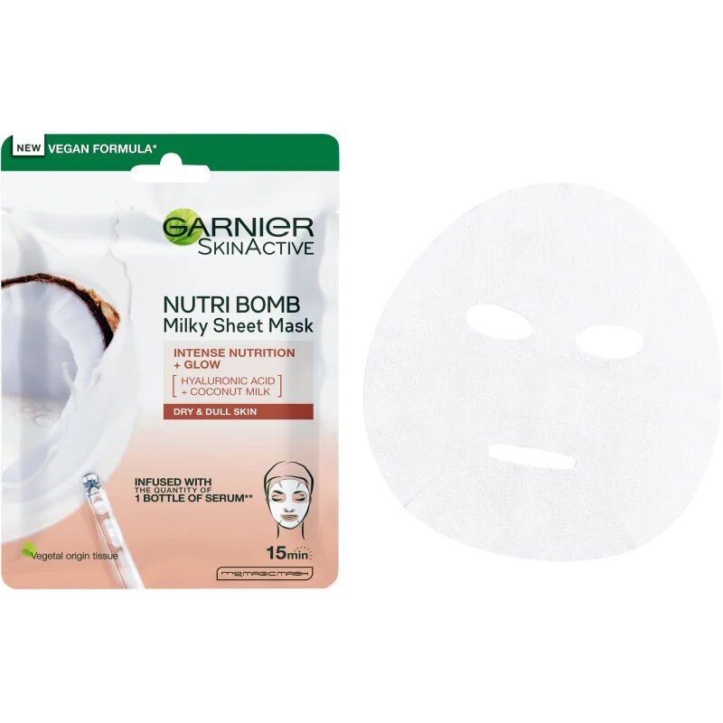 Garnier Textil Masks Nutri Bomb vyživující plátýnková maska 28 g