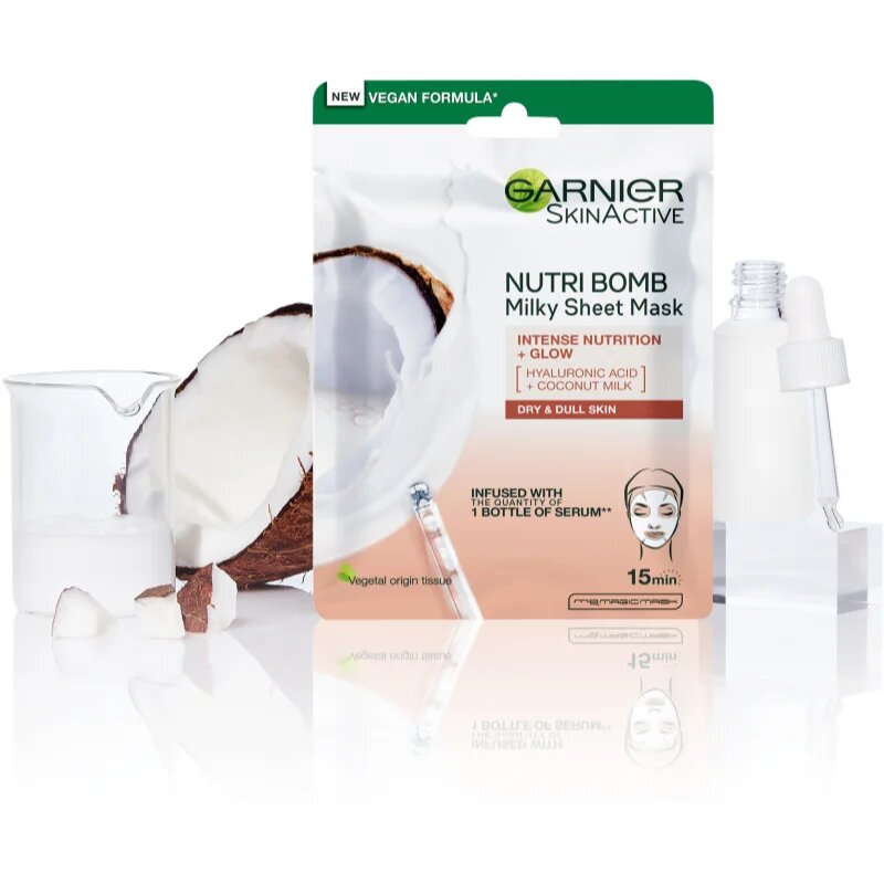 Garnier Textil Masks Nutri Bomb vyživující plátýnková maska 28 g