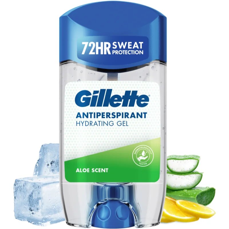 Gillette Antiperspirant Hydrating Gel Aloe Scent gelový antiperspirant s hydratačním účinkem pro muže 70 ml
