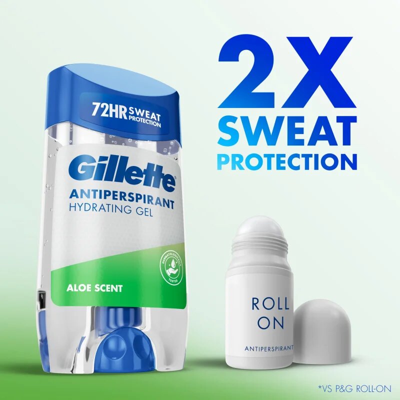 Gillette Antiperspirant Hydrating Gel Aloe Scent gelový antiperspirant s hydratačním účinkem pro muže 70 ml