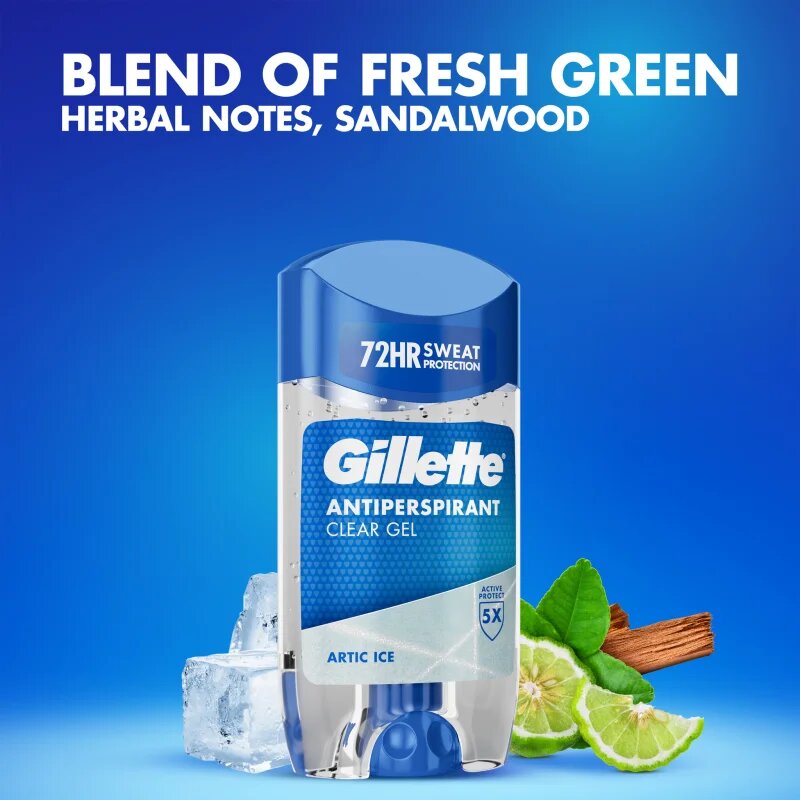 Gillette Arctic Ice gelový antiperspirant pro muže 70 ml