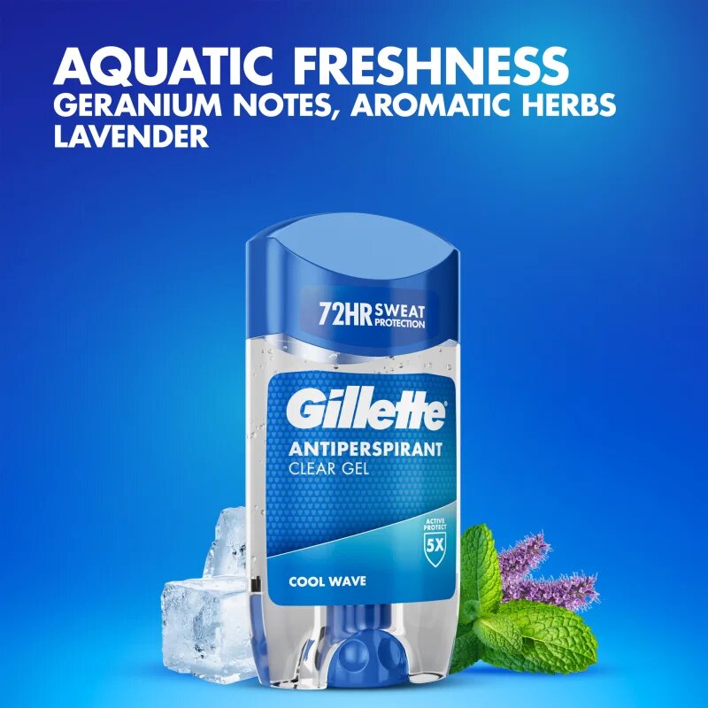 Gillette Cool Wave gelový antiperspirant pro muže 70 ml