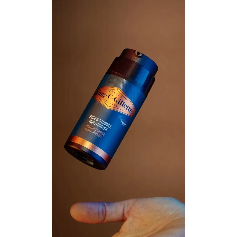 Gillette King C. Face & Stubble Moisturizer hydratační krém na obličej a vousy pro muže 100 ml