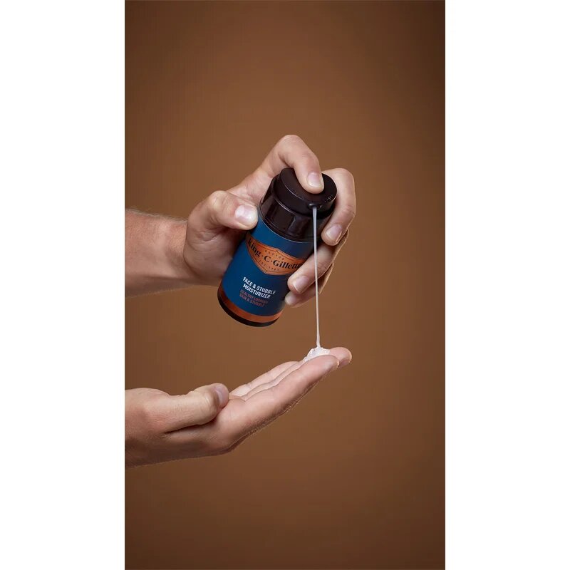 Gillette King C. Face & Stubble Moisturizer hydratační krém na obličej a vousy pro muže 100 ml