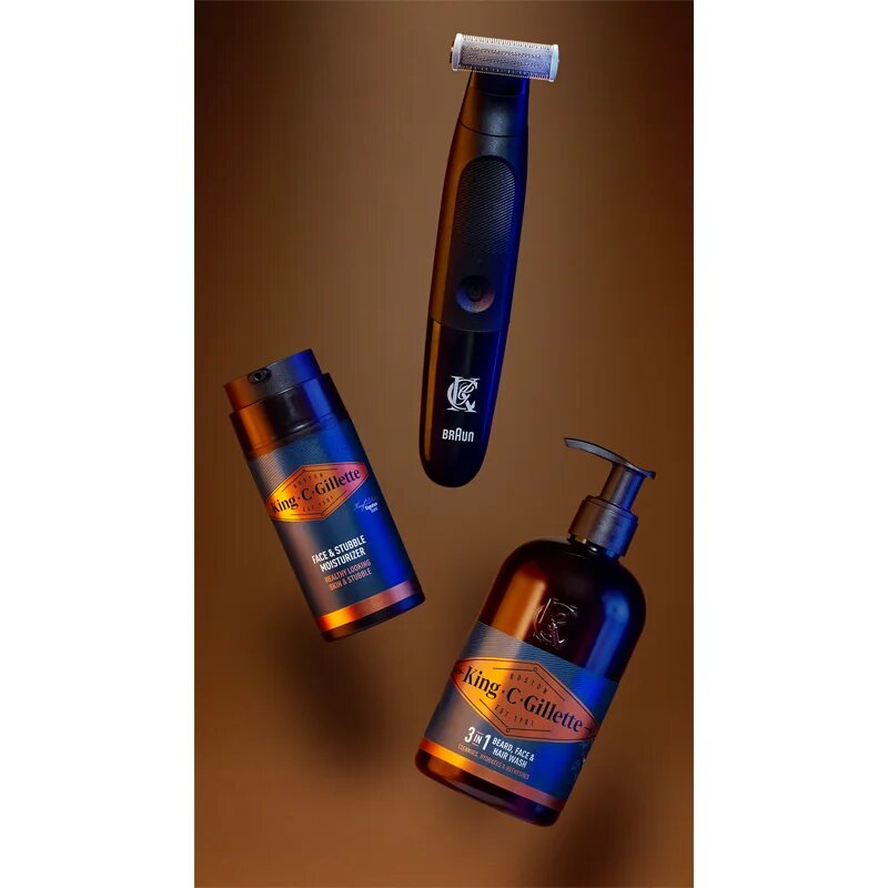 Gillette King C. Face & Stubble Moisturizer hydratační krém na obličej a vousy pro muže 100 ml