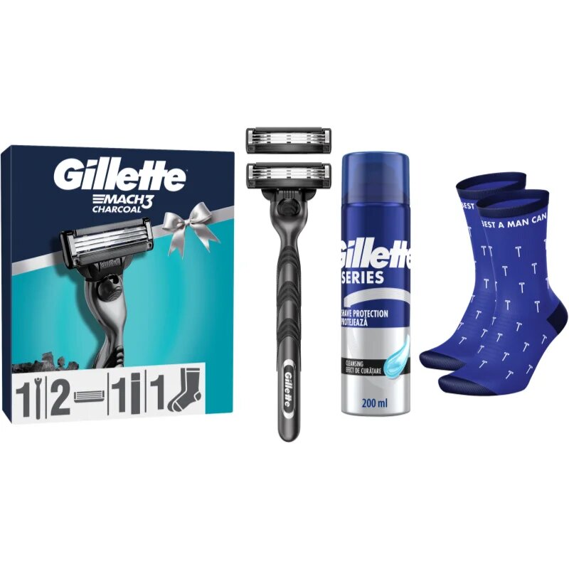 Gillette Mach3 Charcoal dárková sada pro muže