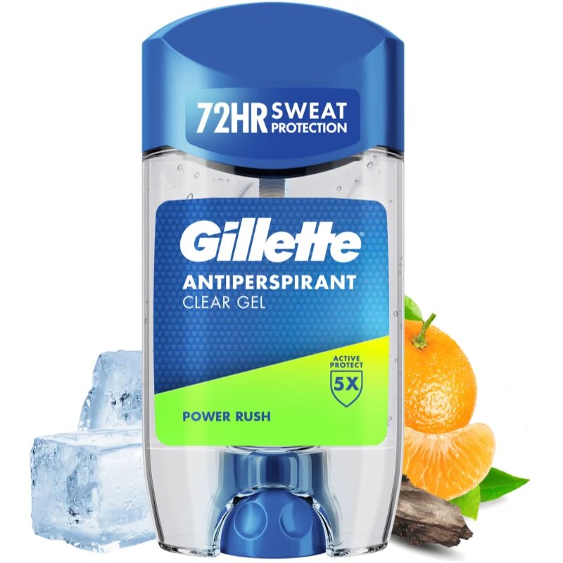 Gillette Power Rush gelový antiperspirant pro muže 70 ml