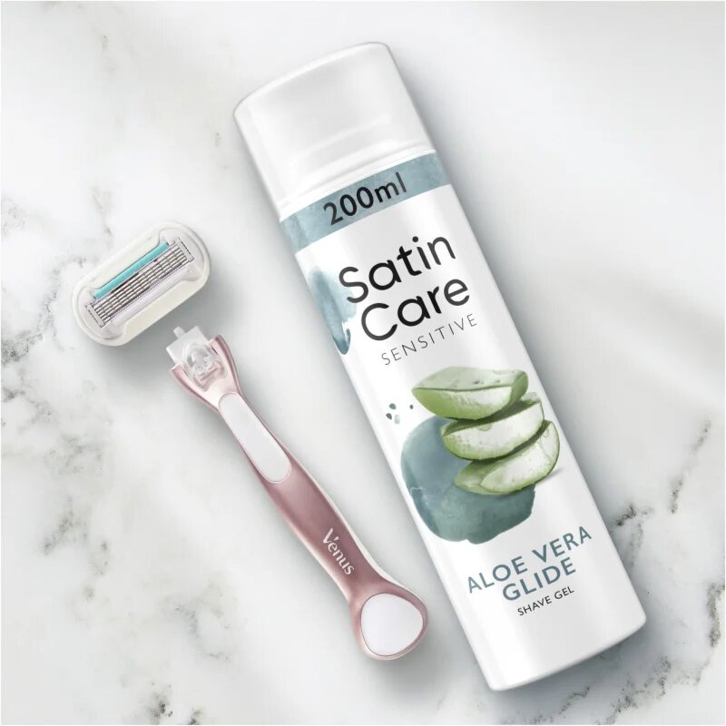 Gillette Satin Care gel na holení pro ženy Aloe Vera 200 ml