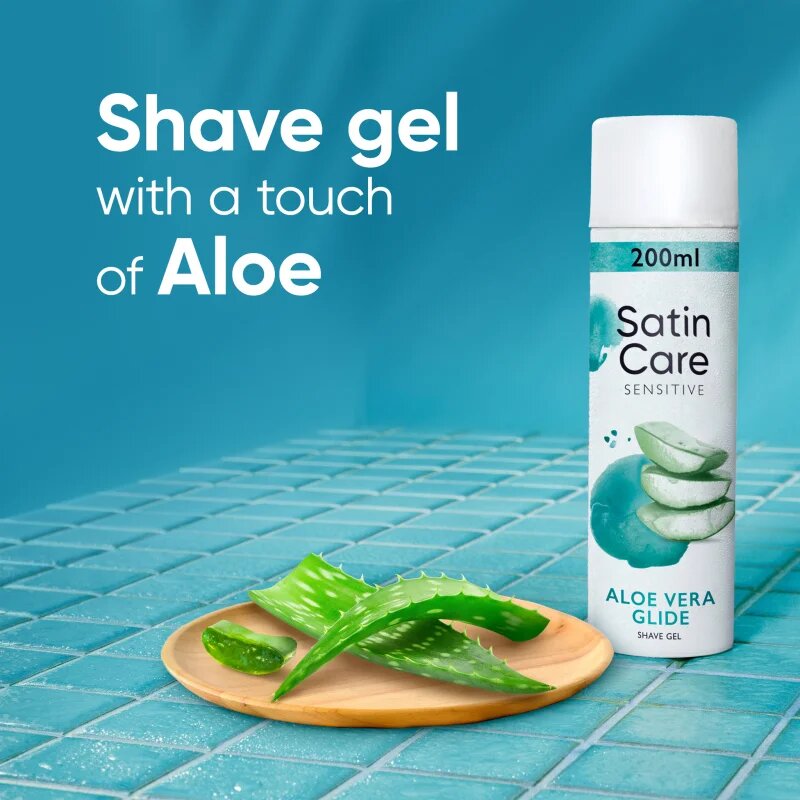 Gillette Satin Care gel na holení pro ženy Aloe Vera 200 ml