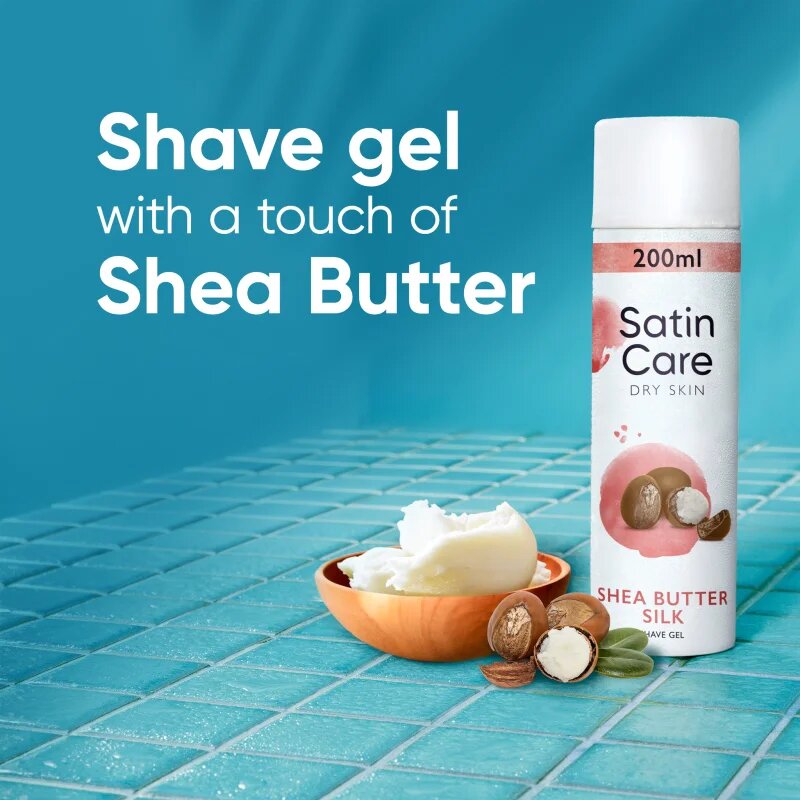 Gillette Satin Care gel na holení pro ženy Shea Butter 200 ml