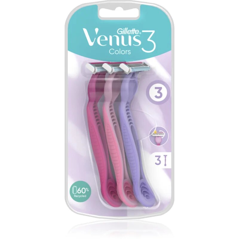 Gillette Venus 3 Plus jednorázové strojky 3 ks