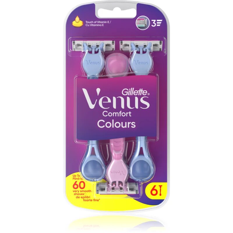 Gillette Venus Comfort Colours jednorázová holítka 6 ks