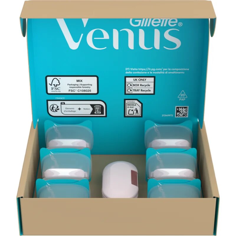 Gillette Venus PRO Smooth Sensitive náhradní břity + ochranný kryt 10 ks