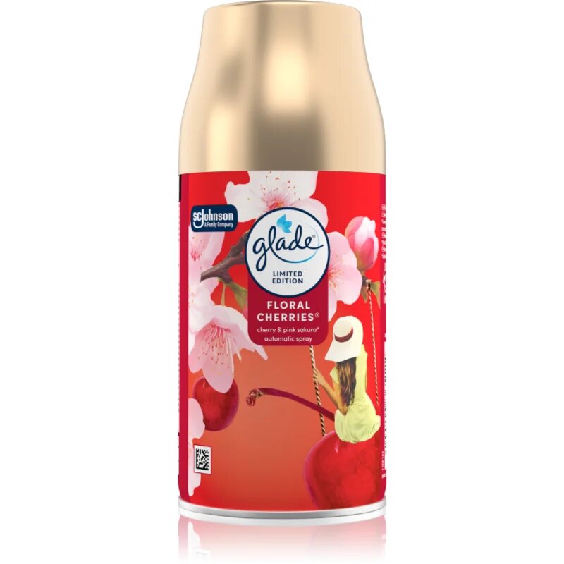 Glade Automatic Floral Cherries automatický osvěžovač vzduchu – náhradní náplň 269 ml