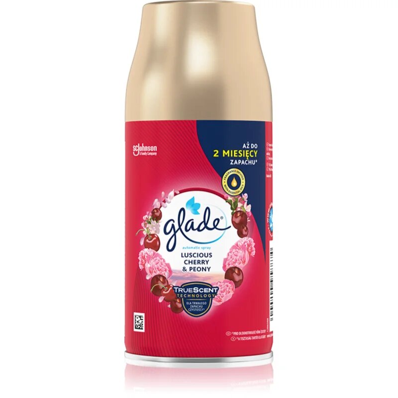 Glade Automatic Spray Luscious Cherry & Peony automatický osvěžovač vzduchu – náhradní náplň 269 ml