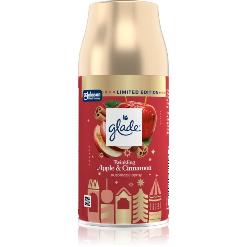 Glade Automatic Twinkling Apple & Cinnamon automatický osvěžovač vzduchu – náhradní náplň 269 ml