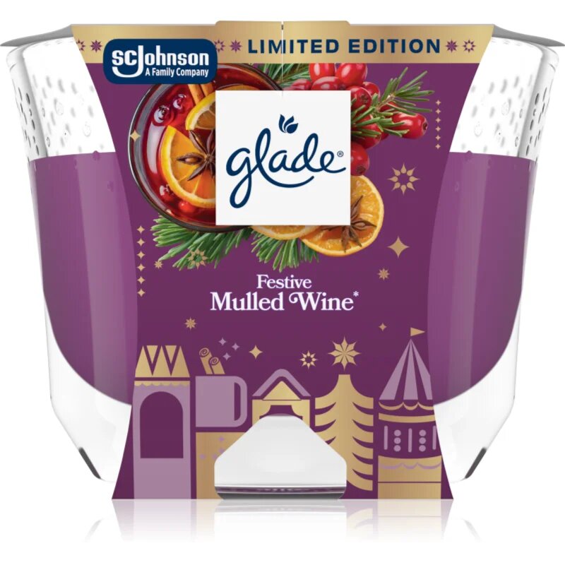 Glade Festive Mulled Wine vonná svíčka 204 g