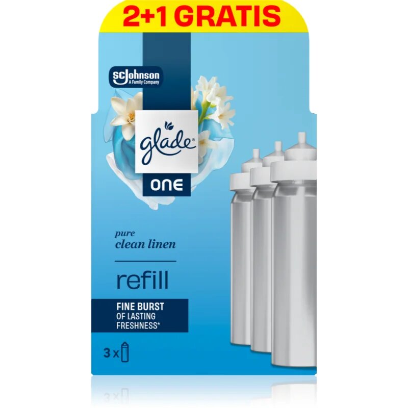 Glade ONE Pure Clean Linen náhradní náplň do osvěžovače vzduchu 3x10 ml